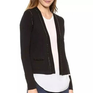 MILLY Chain Trimmed Cardigan